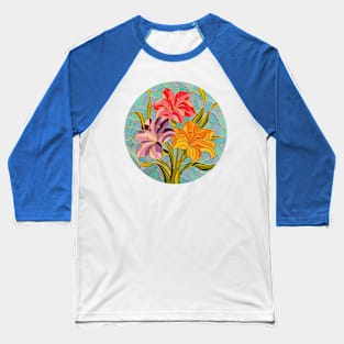 New Life Stained Glass Flower Painting Baseball T-Shirt